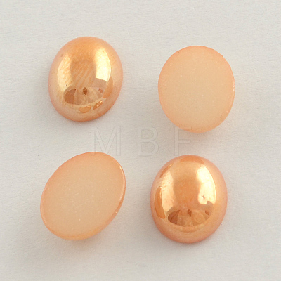 Pearlized Plated Opaque Glass Cabochons PORC-S804-10x14-42-1