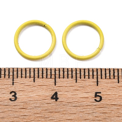 Spray Painted Iron Open Jump Rings X-IFIN-F149-B13-1