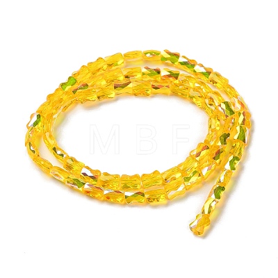 Transparent Electroplate Glass Beads Strands GLAA-Q099-J01-05-1