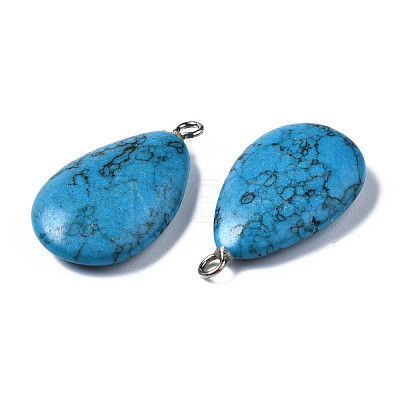 Synthetic Turquoise Pendants G-S356-14B-1