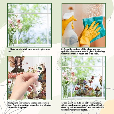 Self-Adhesive Electrostatic PVC Window Sticker DIY-WH0457-006-1