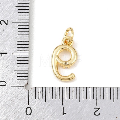 Brass Micro Pave Clear Cubic Zirconia Charms KK-P339-27G-09-1