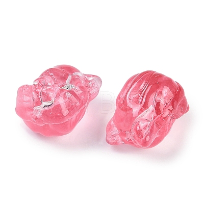 Transparent Spray Paint Glass Beads GLAA-H035-01H-1