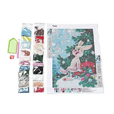 DIY Easter Theme Rabbit Pattern Full Drill Diamond Painting Canvas Kits DIY-G074-01D-1