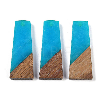 Resin & Wood Pendants WOOD-F015-04G-1