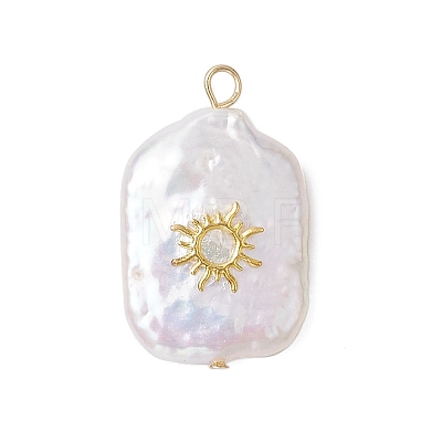 3Pcs 3 Styles Natural Baroque Pearl Keshi Pearl Pendants PALLOY-JF02913-02-1