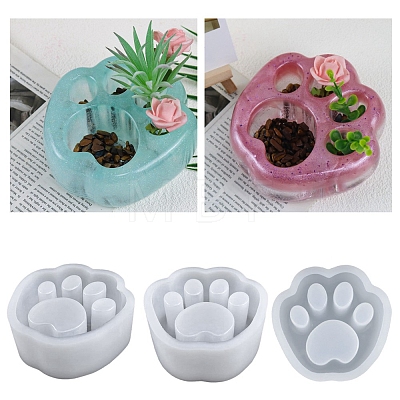 Cat Paw Print Planter DIY Food Grade Silicone Molds PW-WG37183-01-1