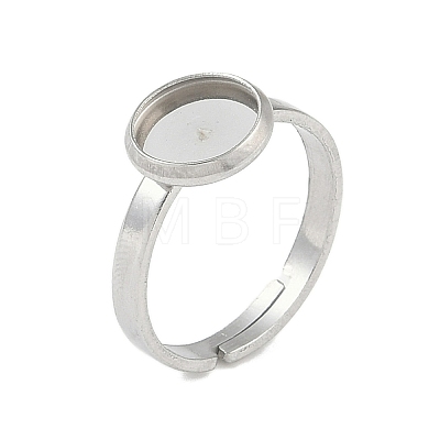 Non-Tarnish 304 Stainless Steel Adjustable Ring Components STAS-Z064-07P-02-1