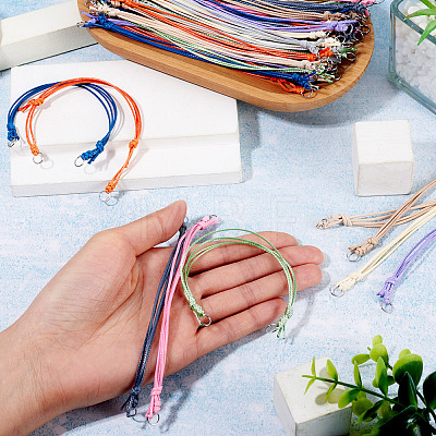 10Pcs Waxed Polyester Cord Bracelets Making AJEW-TAC00108-1