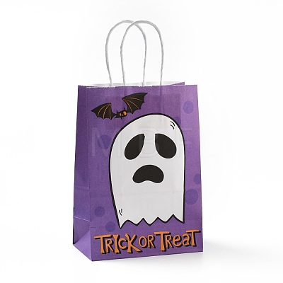 Halloween Theme Kraft Paper Gift Bags CARB-A006-01G-1