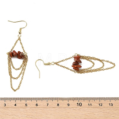 Natural Gemstone Dangle Earrings EJEW-JE07287-1