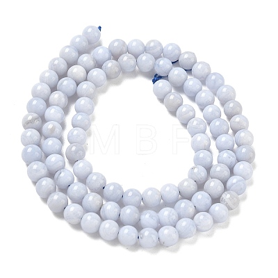 Grade AA Natural Blue Lace Agate Beads Strands G-F222-30-4mm-1