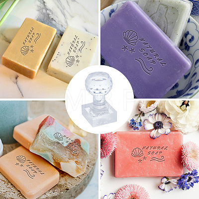 Clear Acrylic Soap Stamps DIY-WH0444-003-1