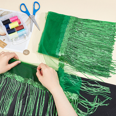 Sequin Tassel Trimming DIY-WH0430-536F-1