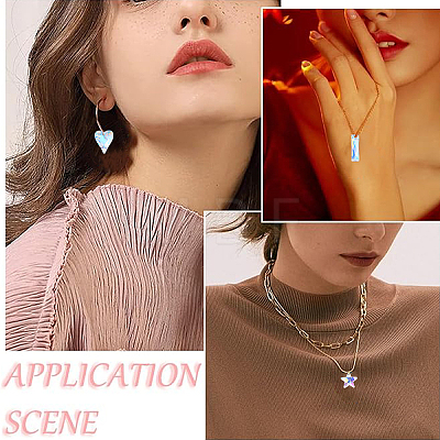 30Pcs 3 Styles Glass Pendants GLAA-YW0004-70-1