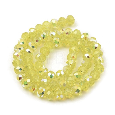Baking Paint Transparent Glass Beads Strands DGLA-A034-J8mm-B05-1