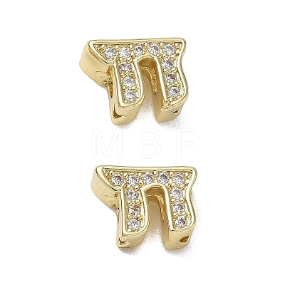 Brass Micro Pave Clear Cubic Zirconia Beads KK-CBA56EF-20G-1