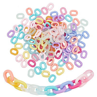 360Pcs 12 Style  Acrylic Linking Rings FIND-FH0003-75-1