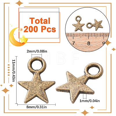 200Pcs Alloy Charms FIND-SC0023-74AB-1