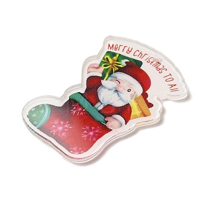 Christmas Theme Opaque Acrylic Pendants SACR-Z004-04H-1