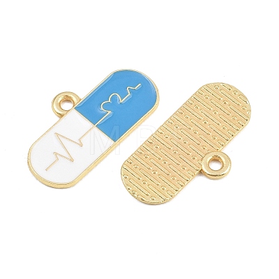 Medical Theme Alloy Enamel Pendants AL-CBA2919-03G-08A-1