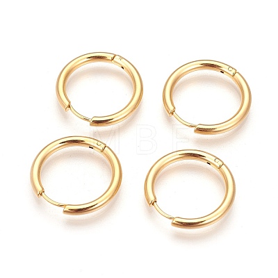 Ion Plating(IP) 304 Stainless Steel Hoop Earrings EJEW-P177-G-06A-1