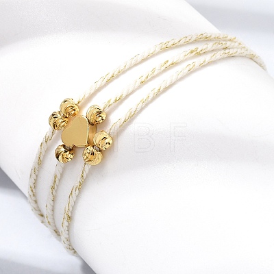 Polyester Multi-Strand Bracelets FB-CBA983F-02G-01-1