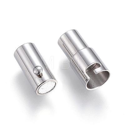 304 Stainless Steel Locking Tube Magnetic Clasps STAS-D159-32-1