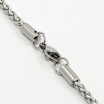 304 Stainless Steel Necklaces NJEW-F027-10-3mm-1