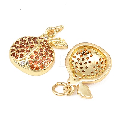 Brass Micro Pave Cubic Zirconia Charms KK-C250-03A-1