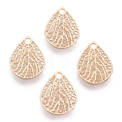 Rack Plating Brass Filigree Charms KKC-T001-46KC-1