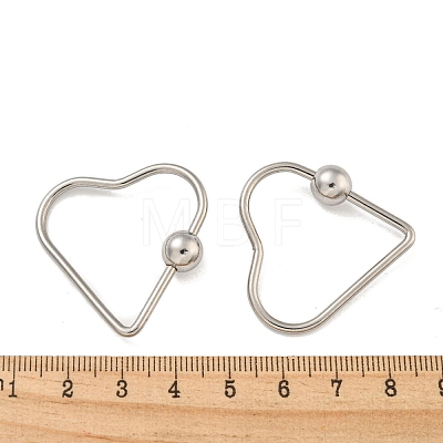 304 Stainless Steel Screw Carabiner Lock Charms STAS-C092-03A-P-1