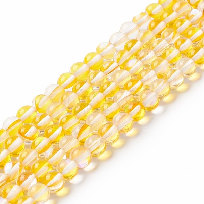 Synthetic Moonstone Beads Strands G-E573-02A-16-1