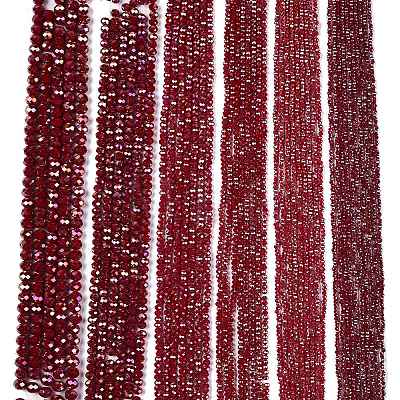 Electroplate Glass Beads Strands EGLA-A044-P4mm-B02-1