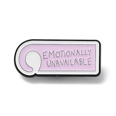 Word Emotionally Unavailable Enamel Pins JEWB-D022-03F-EB-1