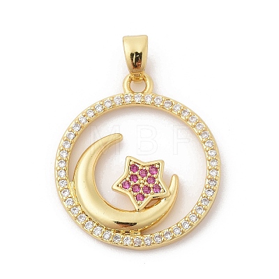 Brass Micro Pave Cubic Zirconia Pendants LS-ZIRC-I069-02G-02-1