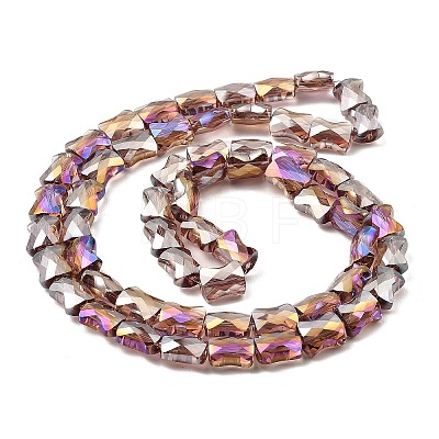 AB Color Plated Transparent Glass Beads Strands EGLA-P051-06A-A14-1