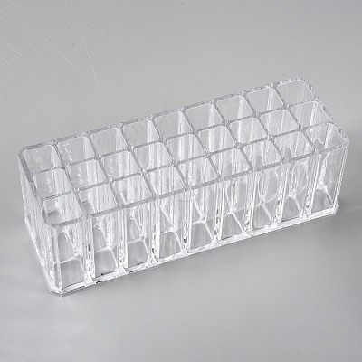 27-compartment Acrylic Lipstick Storage Box ODIS-WH0099-263-1