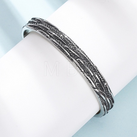 Retro 316 Surgical Stainless Steel Cuff Bangles BJEW-C142-11B-AS-1