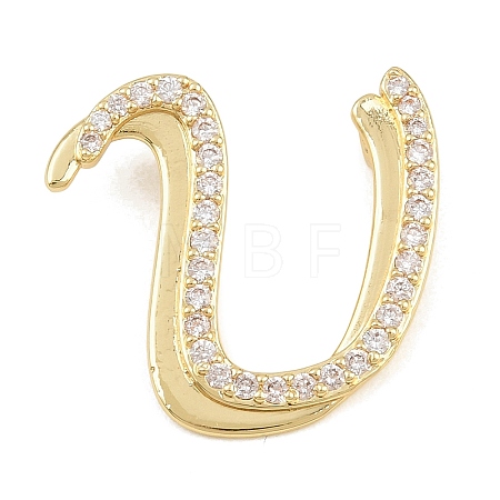 Brass Micro Pave Clear Cubic Zirconia Pendants CU-CBA8481-01G-U-1
