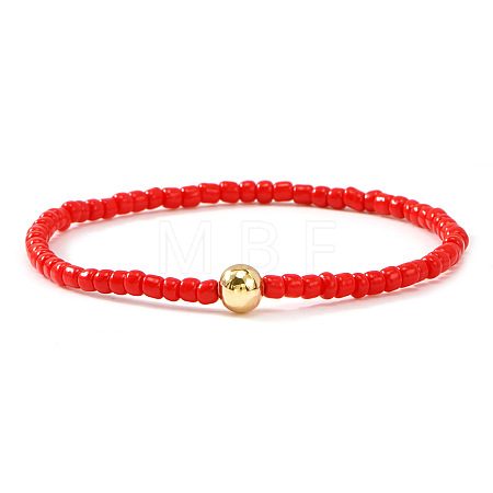 Christmas Glass Seed Beaded Stretch Bracelets for Women OT9576-5-1