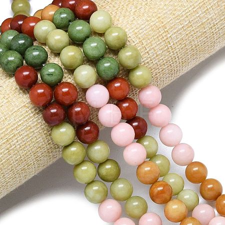 Natural Malaysia Jade Beads Strands G-B165-C07-10mm-1