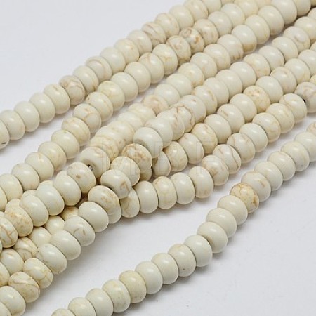 1 Strand Synthetic Turquoise Rondelle Beads Strands X-TURQ-G109-6x4mm-07-1