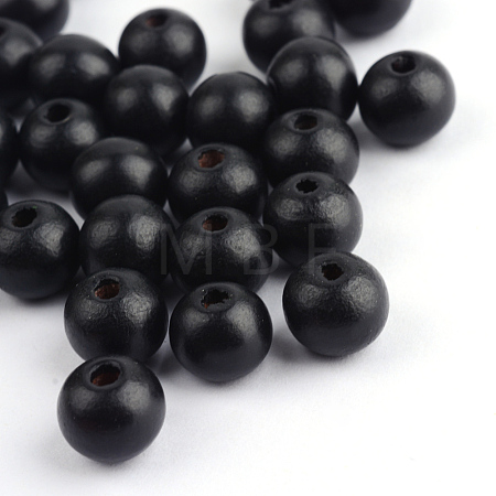 Dyed Natural Wood Beads X-WOOD-S662-7x8mm-06-1