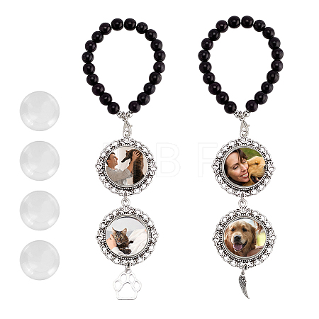 Synthetic Turquoise & Alloy Pendant Decorations Making Kits HJEW-DR00320-1