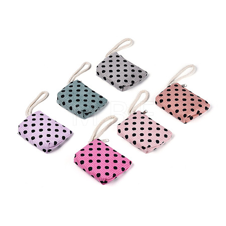 Big Polka Dot Corduroy Clutch Bags AJEW-N003-27-1