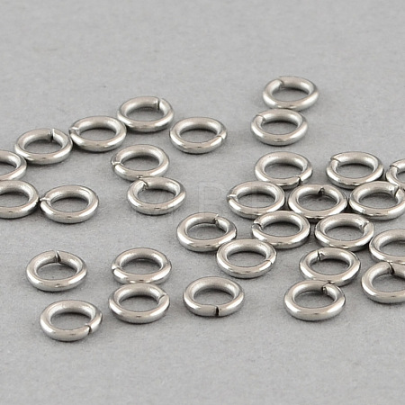 Tarnish Resistant 304 Stainless Steel Open Jump Rings A-STAS-Q186-02-8x1mm-1