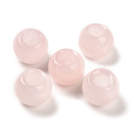 Natural Rose Quartz European Beads G-R488-01G-1