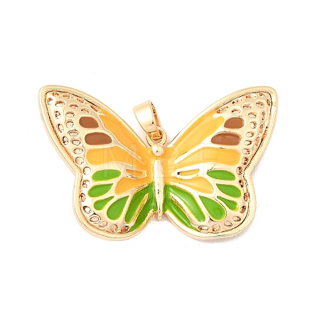 Brass Enamel Pendants KK-A277-10G-1