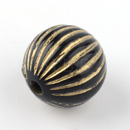 Round Plating Acrylic Beads PACR-Q102-51B-1